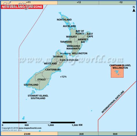 new zealand time zones map